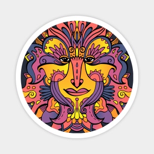 Flower spirit / Purple, orange, yellow pallete Magnet